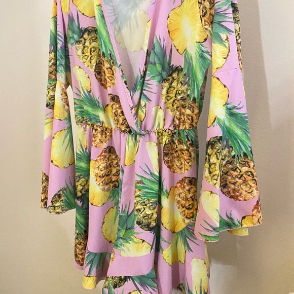 Fashion Nova Pants - Fun/Fruity Romper Pink/Combo